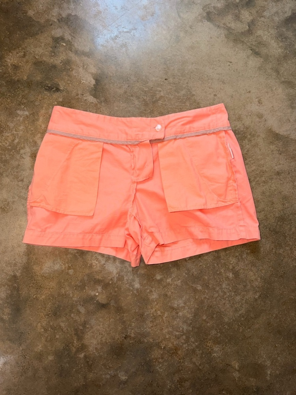 LOFT Coral Chino Shorts Womens Size 0 Mid Rise Summer Preppy - Picture 5 of 8